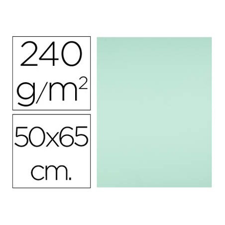 CARTOLINA LIDERPAPEL 50X65 CM 240G/M2 VERDE PACK DE 25 UNIDA
