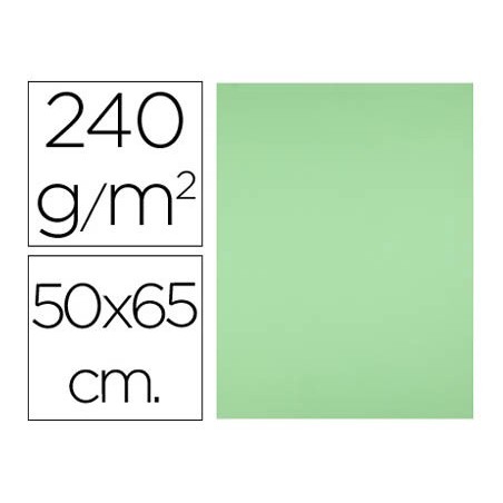 CARTOLINA LIDERPAPEL 50X65 CM 240G/M2 VERDE PISTACHO PACK DE