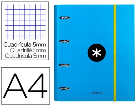 PASTA COM RECARGA E ABA LIDERPAPEL ANTARTIK A4 QUADRICULA 5