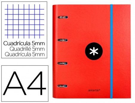 PASTA COM RECARGA E ABA LIDERPAPEL ANTARTIK A4 QUADRICULA 5