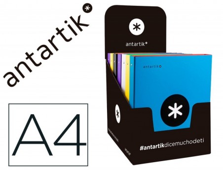 10un PASTA 4 ANEIS 40 MM MISTOS LIDERPAPEL ANTARTIK A4 FORRA