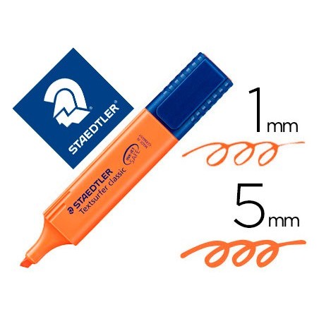 10un MARCADOR STAEDTLER TEXTSURFER CLASSIC 364 FLUORESCENTE