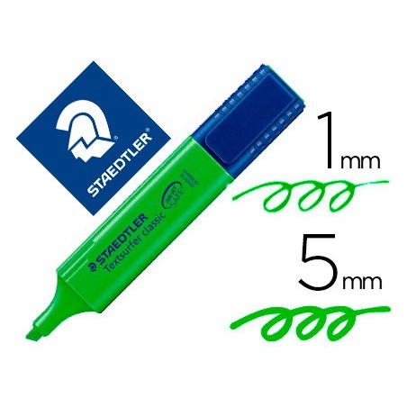 10un MARCADOR STAEDTLER TEXTSURFER CLASSIC 364 FLUORESCENTE