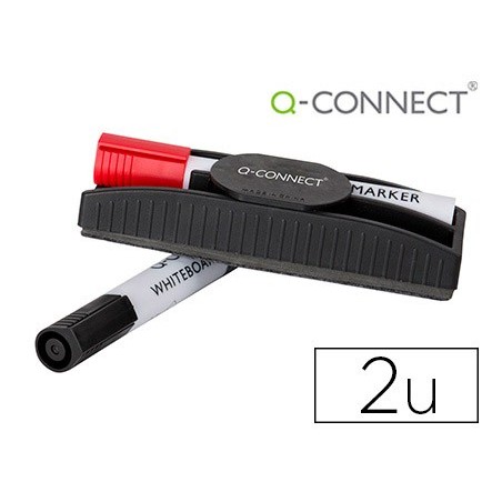 APAGADOR Q-CONNECT MAGNETICO COM MARCADOR VERMELHO E PRETO P