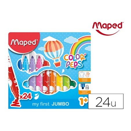 MARCADOR MAPED COR PEPS EARLY AGE JUMBO CAIXA DE 24 CORES