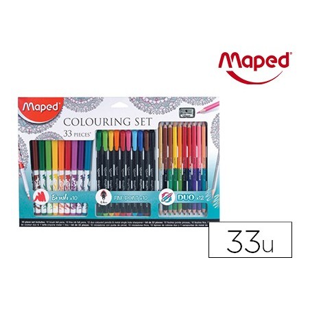 SET MAPED DESENHO MANDALAS 33 PECAS