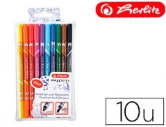 MARCADOR HERLITZ MY-PEN DUPLA PONTA 0,5/4 MM BLISTER DE 10 C