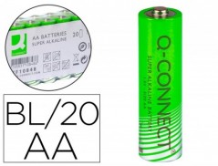 PILHA Q-CONNECT ALCALINA AA PACK COM 20 UNIDADES