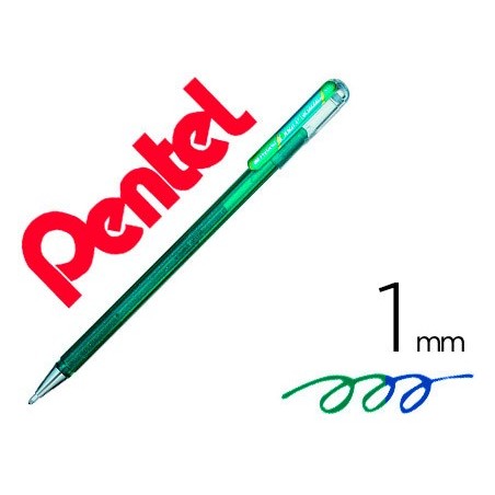 12un ROLLER PENTEL K110 DUAL METALLIC COR VERDE E AZUL METAL