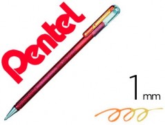 12un ROLLER PENTEL K110 DUAL METALLIC COR LARANJA E AMARELO