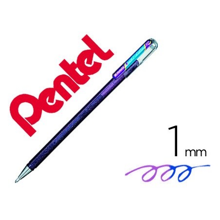 12un ROLLER PENTEL K110 DUAL METALLIC COR VIOLETA E AZUL MET