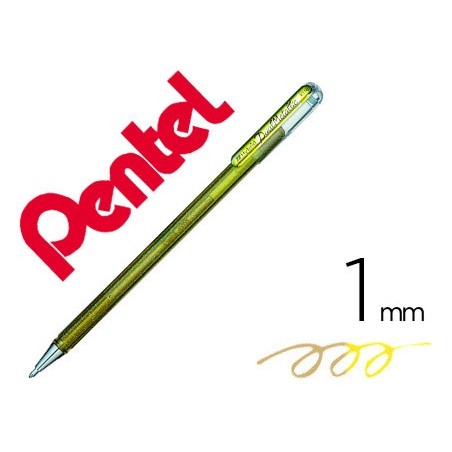 12un ROLLER PENTEL K110 DUAL METALLIC COR OURO