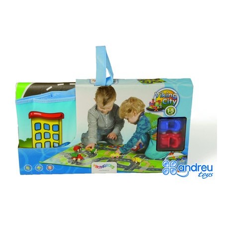 JOGO VIKINGTOES CIRCUITO + 2 VEICULOS 90X70 CM