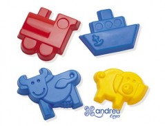 JOGO DANTOE MOLDES AREIA 4 MODELOS 12 CM CAIXA DE 32 UNIDADE