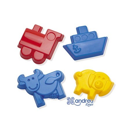 JOGO DANTOE MOLDES AREIA 4 MODELOS 12 CM CAIXA DE 32 UNIDADE