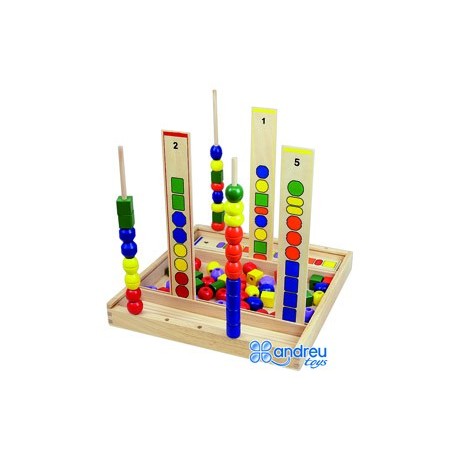 JOGO ANDREUTOYS MANIPULAÇÃO PERCEÇÃOVISUAL 92 PEÇAS 34X33X4,