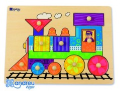 PUZZLE ANDREUTOYS MADEIRA COMBOIO 10 PEÇAS