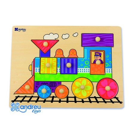 PUZZLE ANDREUTOYS MADEIRA COMBOIO 10 PEÇAS