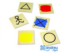 JOGO ANDREUTOYS BLOCOS LOGICOS ATRIBUTOS 20 PEÇAS 27X10X5 CM