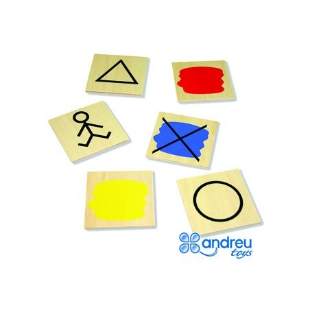 JOGO ANDREUTOYS BLOCOS LOGICOS ATRIBUTOS 20 PEÇAS 27X10X5 CM