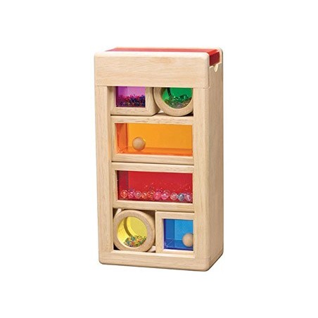 JOGO WONDERWORLDS BLOCOS TORRES MADEIRA COM SOM CORES TRANSP