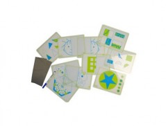JOGO FICHAS HENBEA TRANSPARENTES + ESPELHOS SIMETRIAS E FORM