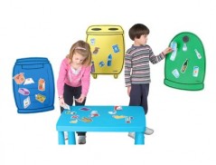 JOGO HENBEA PLASTICO RECICLAGEM MATERIAL ORGANICO VIDRIO PAP