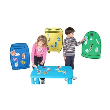 JOGO HENBEA PLASTICO RECICLAGEM MATERIAL ORGANICO VIDRIO PAP