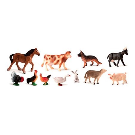JOGO MINILAND ANIMAIS DA QUINTA 11 FIGURAS