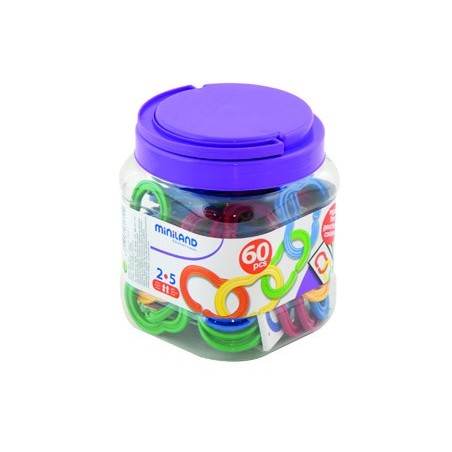 JOGO MINILAND ELOS PLASTICO 60 UNIDADES