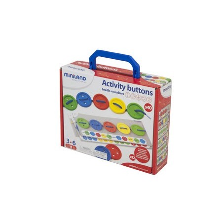 JOGO MINILAND ATIVIDADES BOTOES 40 PEÇAS + 5 CORDOES