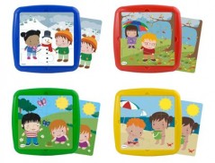 PUZZLE MINILAND AS ESTAÇOES SET DE 4 UNIDADES 12 PEÇAS