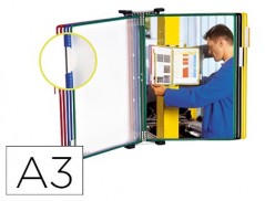 CLASSIFICADOR DE PAREDE METAL COM 10 BOLSAS A3 CORES SORTIDA