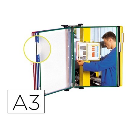 CLASSIFICADOR DE PAREDE METAL COM 10 BOLSAS A3 CORES SORTIDA