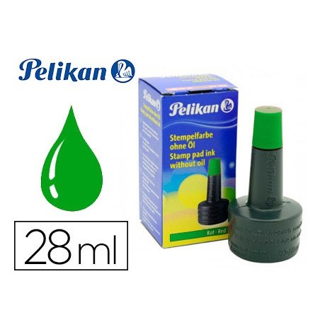 TINTA PARA CARIMBOS PELIKAN 4K, FRASCOS 28 ML, VERDE
