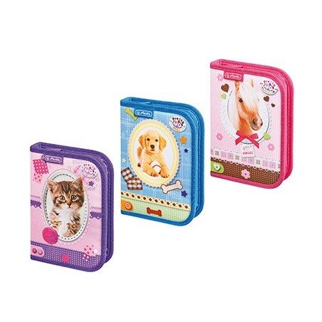 ESTOJO RETANGULAR PRETTY PETS HERLITZ COM 19 PECAS E 3 DESEN