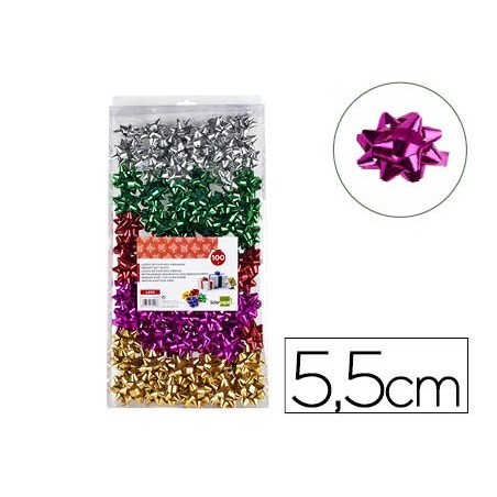 100un LACOS LIDERPAPEL FANTASIA MEDIANOS CORES METALIZADOS S