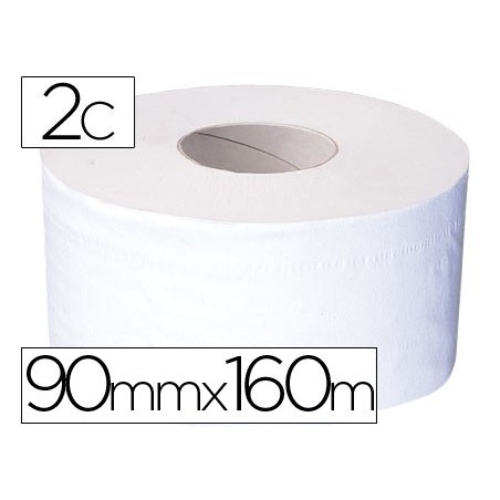 PAPEL HIGIENICO MINI JUMBO 2 FACES 160 MT PARA DISPENSADOR T
