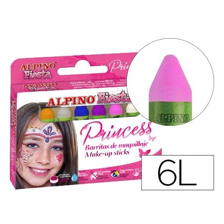 BARRA MAQUILHAGEM ALPINO SET DE MAQUILHAGEM PRINCESS 6 CORES