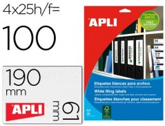 ETIQUETAS ADESIVAS APLI 1233 FORMATO 190X61 MM PARA FOTOCOPI
