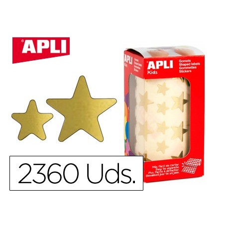 ETIQUETAS APLI ESTRELA OURO BOLSA DE 2360 UNIDADES