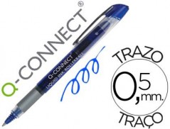 10un MARCADOR Q-CONNECT ROLLER BALL AZUL 0,7 MM