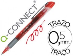 10un MARCADOR Q-CONNECT ROLLER BALL VERMELHO 0,7 MM
