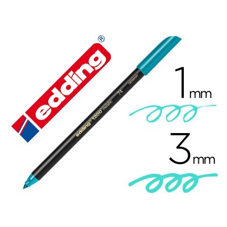 10un MARCADOR EDDING PONTA FIBRA 1200 VERDE METALIZADO N 74
