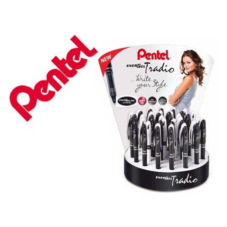 EXPOSITOR PENTEL ENERGEL TRADIO COM 24 UNIDADEES NA COR PRET