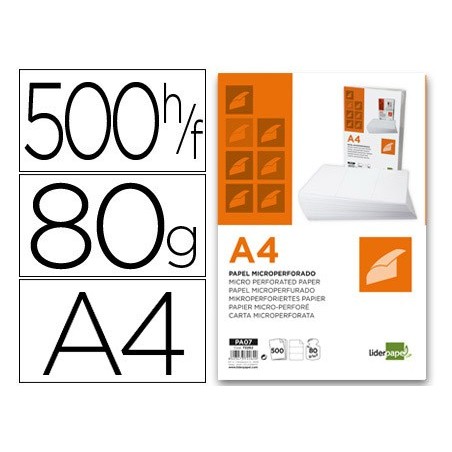 PAPEL LIDERPAPEL A4 80G/M2 PACK DE 500 FOLHAS BRANCO MICROPE