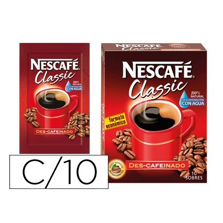 CAFÉ NESCAFE DESCAFEINADO MONODOSE - CAIXA DE 10 SACOS