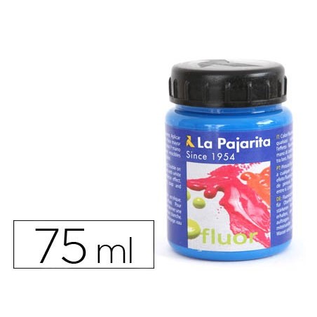 6un PINTURA LATEX LA PAJARITA F-05 AZUL LUMINOSO  75ML