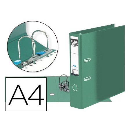 PASTA DE ARQUIVO DE ALAVANCA ELBA CARTAO FORRADO DIN A4 VERD