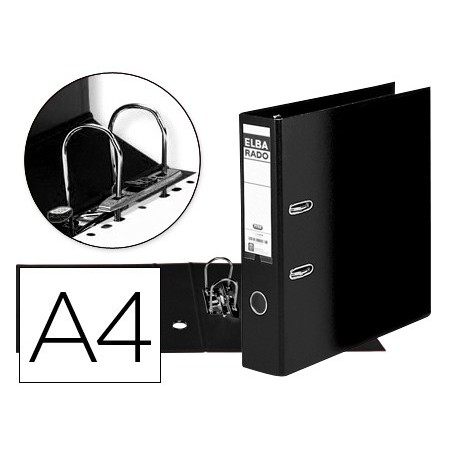 PASTA DE ARQUIVO DE ALAVANCA ELBA CARTAO FORRADO DIN A4 PRET